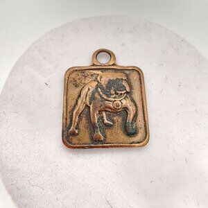 Vintage Bulldog Electric Products Co. Copper Dog Tag Pendant Item Tag-Pendant